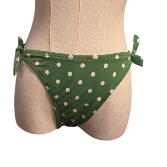J. Crew Green Polka Dot Bikini Size Medium - Picture 4 of 9